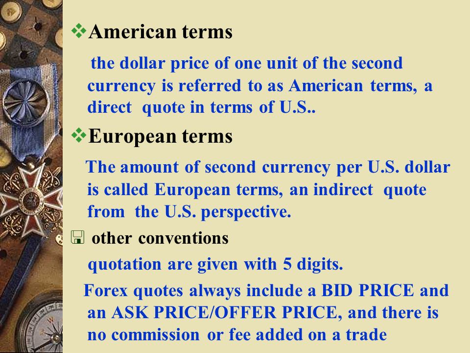 American terms forex suze orman investing 2022 olympics